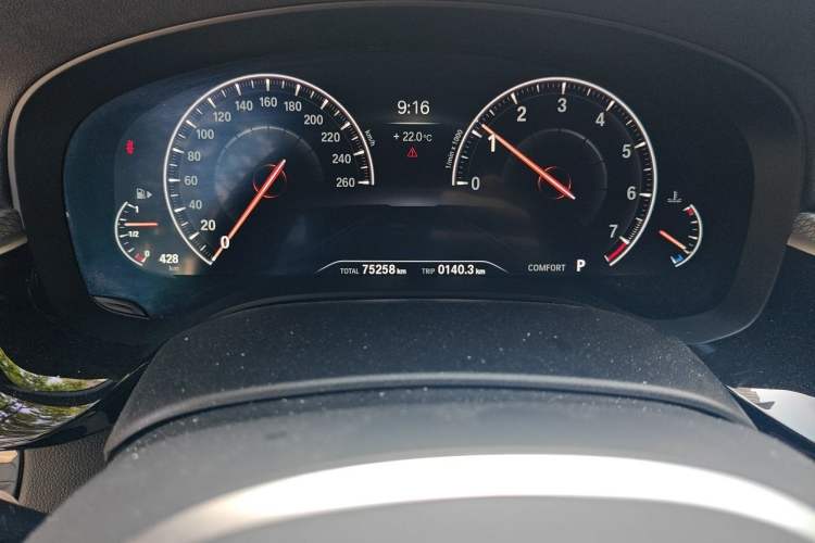Used BMW 5 Series  Odometer Close Up