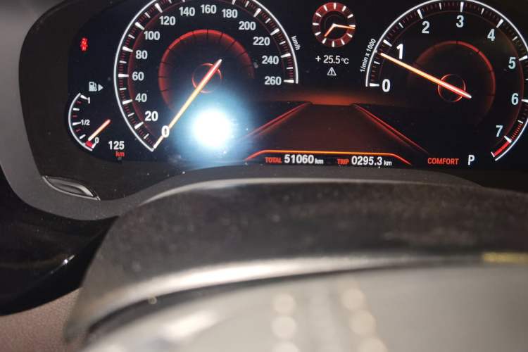 Used BMW 5 Series 2019 530Li Luxury Edition Premium Package Odometer Close Up