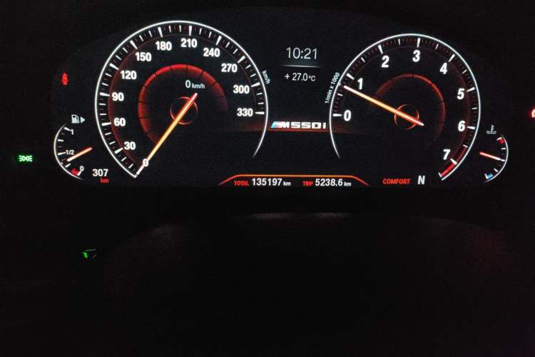Used BMW 5 Series 2019 525Li M Sport Package Odometer Close Up