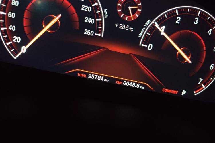 Used BMW 5 Series 2019 525Li Luxury Package Odometer Close Up