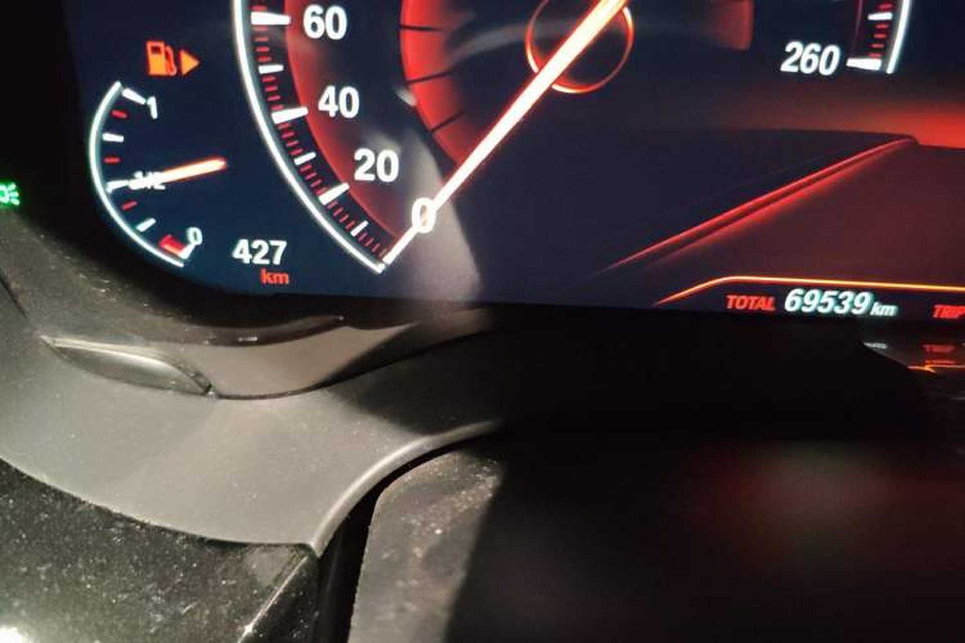 Used BMW 5 Series 2019 530i M Sport Package Odometer Close Up