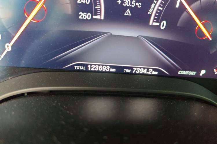 Used BMW 5 Series 2019 530Li Leading Model Luxury Package Odometer Close Up