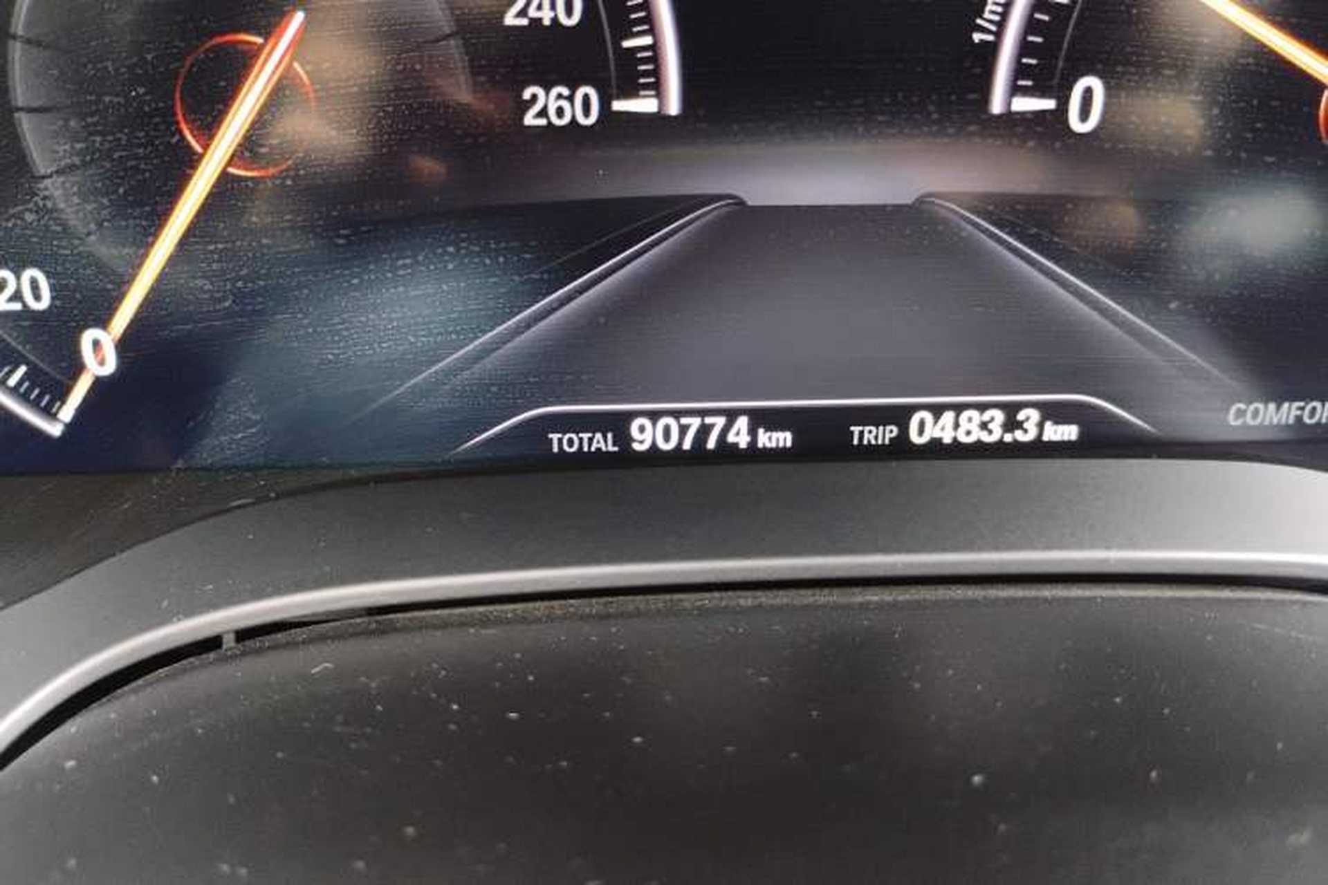 Used BMW 5 Series 2019 525i M Sport Package Odometer Close Up