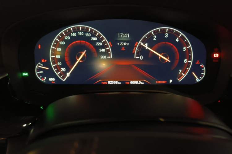 Used BMW 5 Series 2019 530Li Leading Model Luxury Package Odometer Close Up