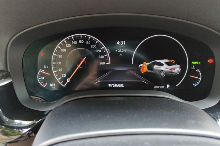 Used BMW 5 Series 2019 525Li M Sport Package Odometer Close Up