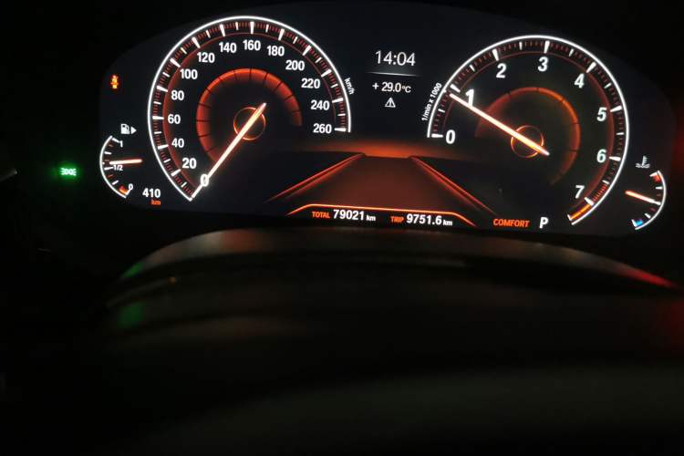 Used BMW 5 Series 2019 525i M Sport Package Odometer Close Up