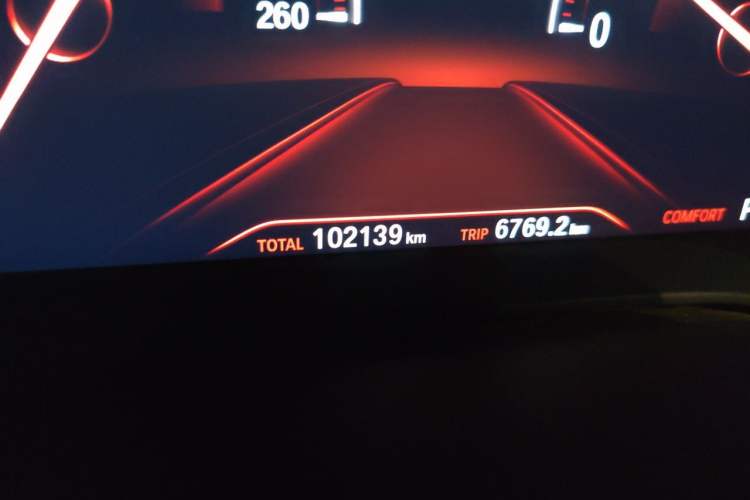 Used BMW 5 Series 2019 530Li Leading Model M Sport Package Odometer Close Up