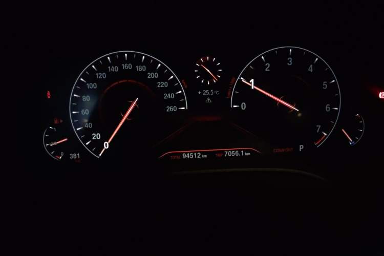 Used BMW 5 Series 2019 530Li Leading Model M Sport Package Odometer Close Up