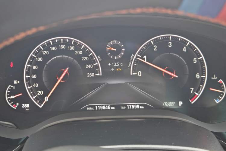 Used BMW 5 Series 2019 530Li Leading Model M Sport Package Odometer Close Up
