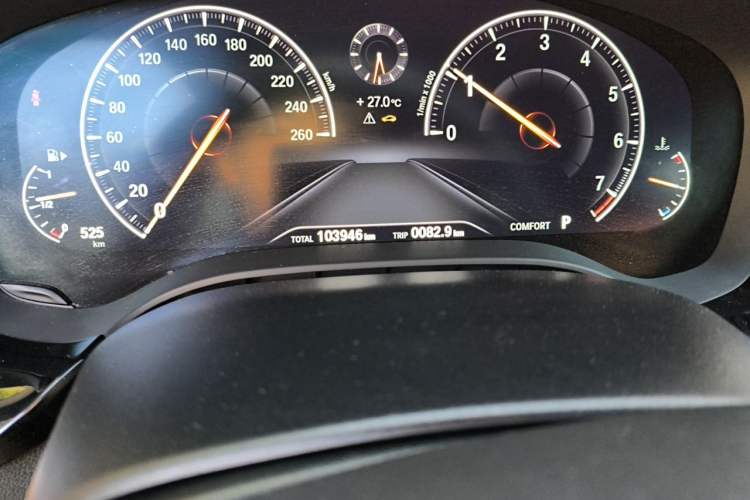 Used BMW 5 Series 2019 Restyled 530Li Luxury Edition M Sport Package Odometer Close Up
