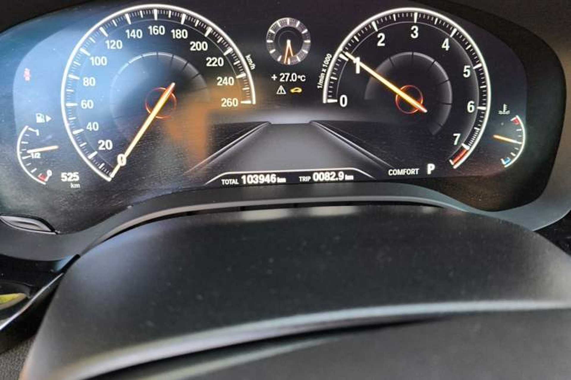 Used BMW 5 Series 2019 Restyled 530Li Luxury Edition M Sport Package Odometer Close Up
