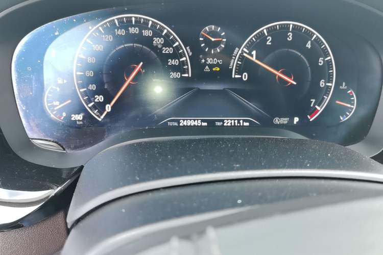 Used BMW 5 Series 2019 530Li Leading Model Luxury Package Odometer Close Up