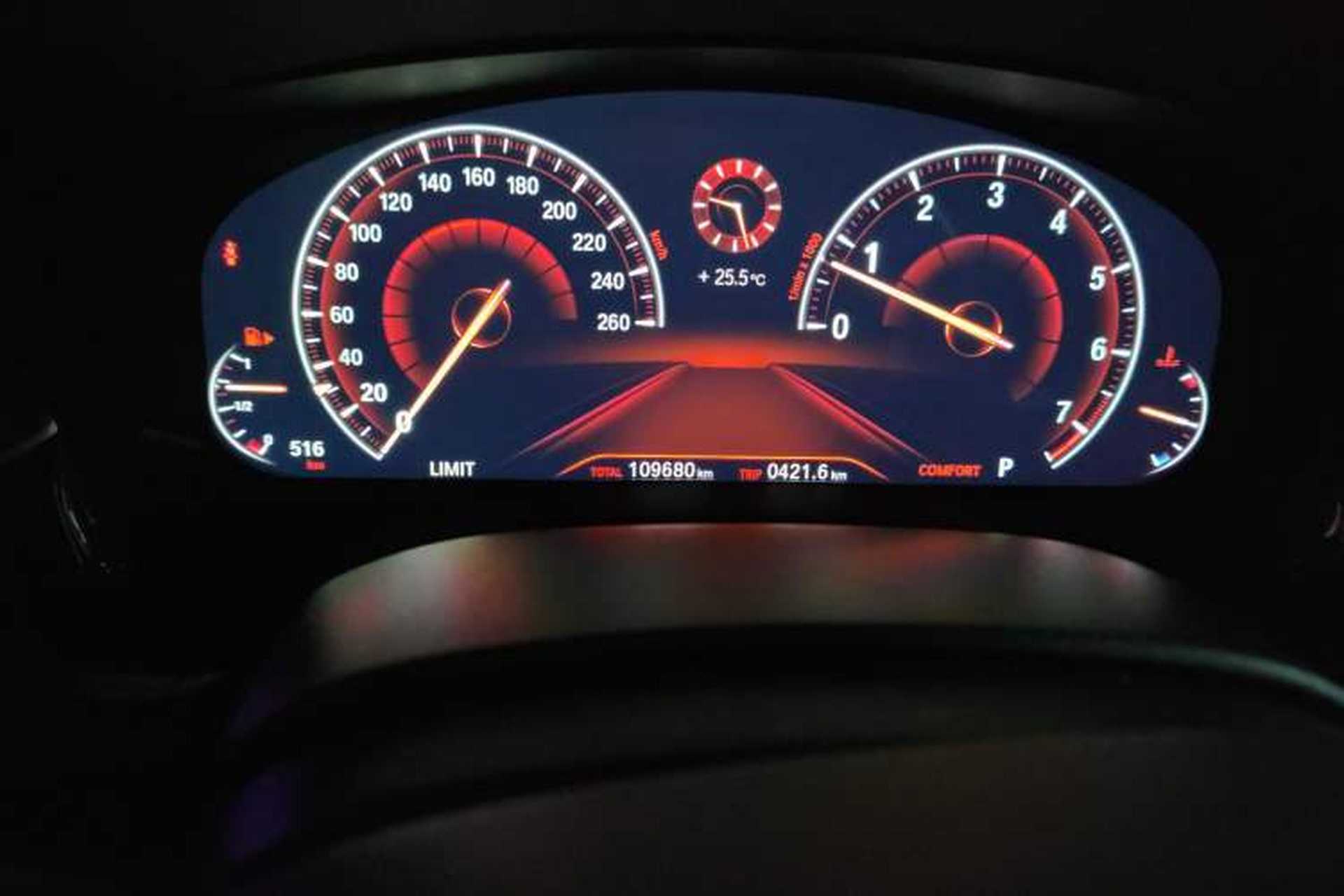 Used BMW 5 Series 2019 525Li M Sport Package Odometer Close Up