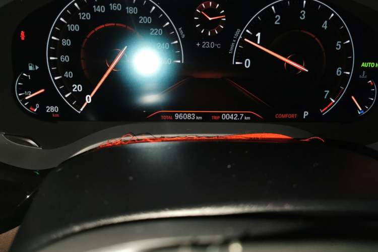 Used BMW 5 Series 2019 530Li Luxury Edition Premium Package Odometer Close Up