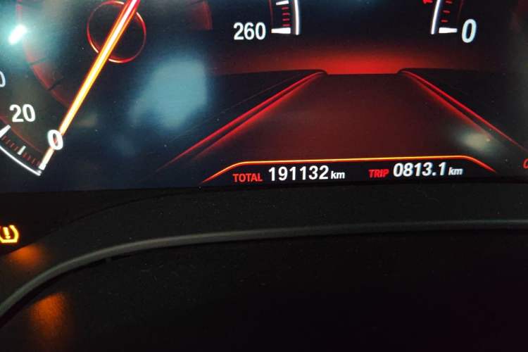 Used BMW 5 Series 2019 530Li Leading Model M Sport Package Odometer Close Up