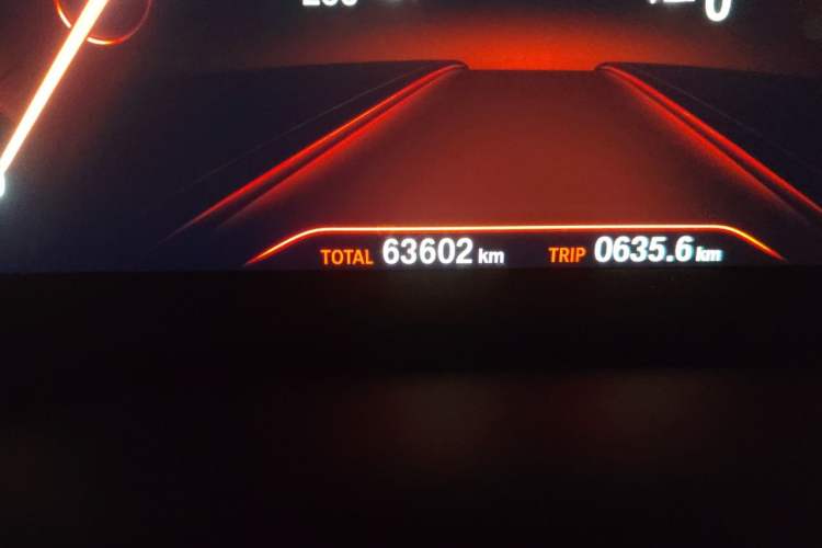 Used BMW 5 Series 2019 530Li Leading Model M Sport Package Odometer Close Up