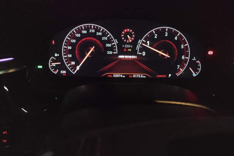Used BMW 5 Series 2019 Facelifted 530Li Luxury Edition Premium Package Odometer Close Up