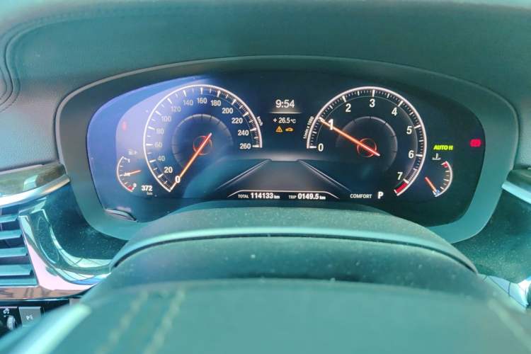 Used BMW 5 Series 2019 525Li Luxury Package Odometer Close Up