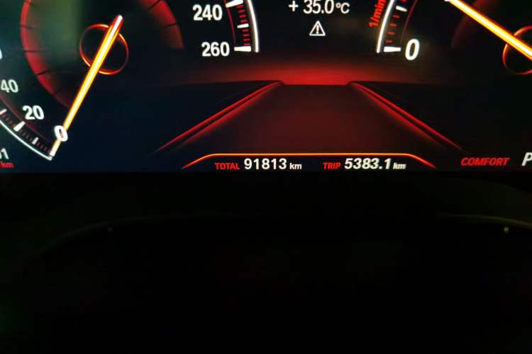 Used BMW 5 Series 2019 530Li Leading Model M Sport Package Odometer Close Up