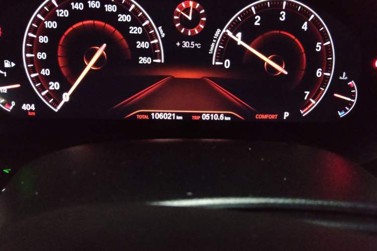 Used BMW 5 Series 2019 530Li xDrive M Sport Package Odometer Close Up