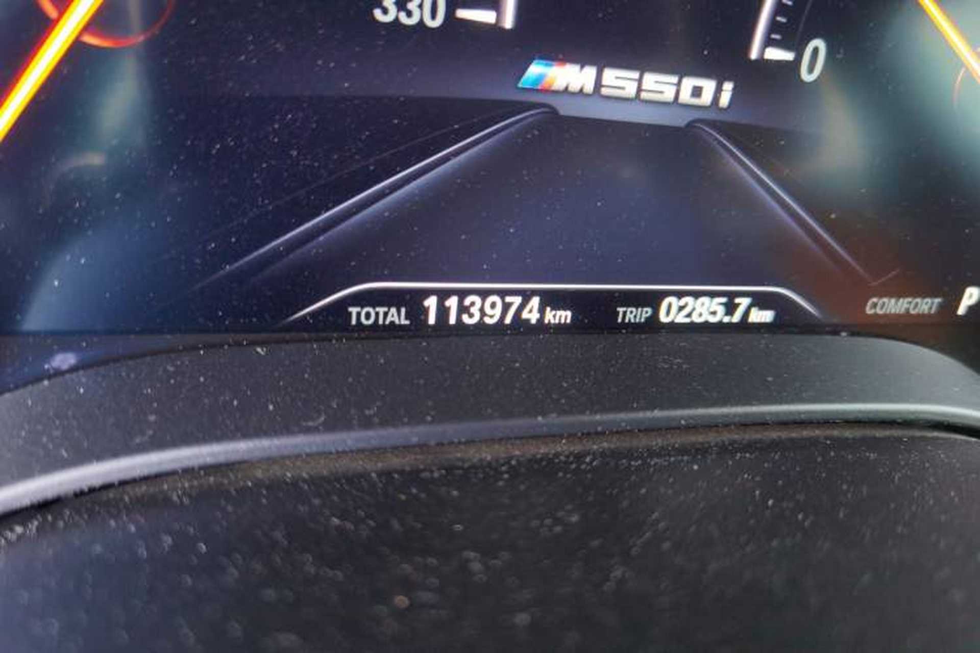 Used BMW 5 Series 2019 525i M Sport Package Odometer Close Up