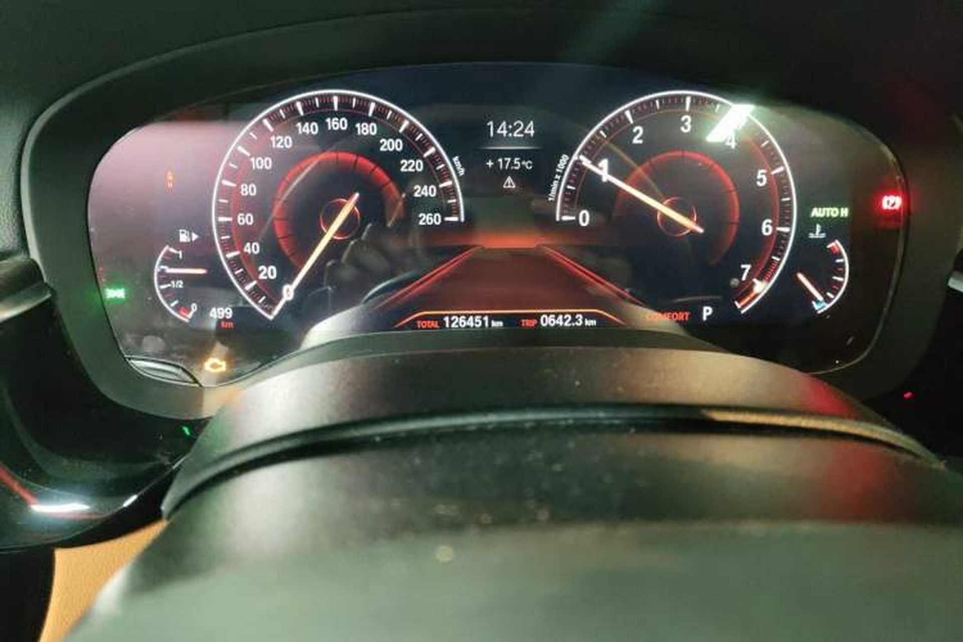 Used BMW 5 Series 2019 530Li Leading Model M Sport Package Odometer Close Up