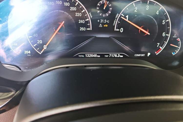 Used BMW 5 Series 2019 Facelifted 525Li Luxury Package Odometer Close Up