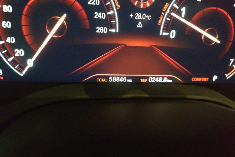 Used BMW 5 Series 2019 525Li M Sport Package Odometer Close Up
