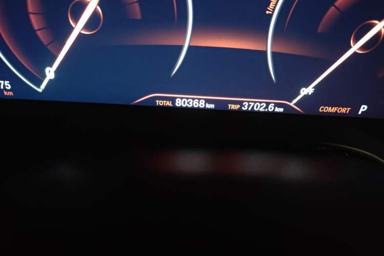 Used BMW 5 Series 2019 530i M Sport Package Odometer Close Up