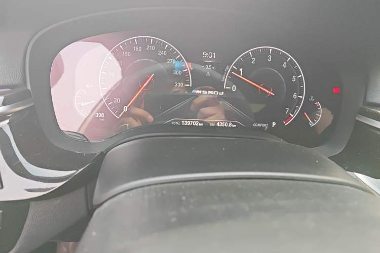 Used BMW 5 Series 2019 530Li Leading Model M Sport Package Odometer Close Up