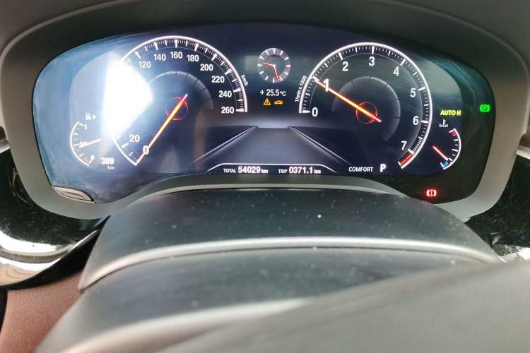Used BMW 5 Series 2019 525Li Luxury Package Odometer Close Up