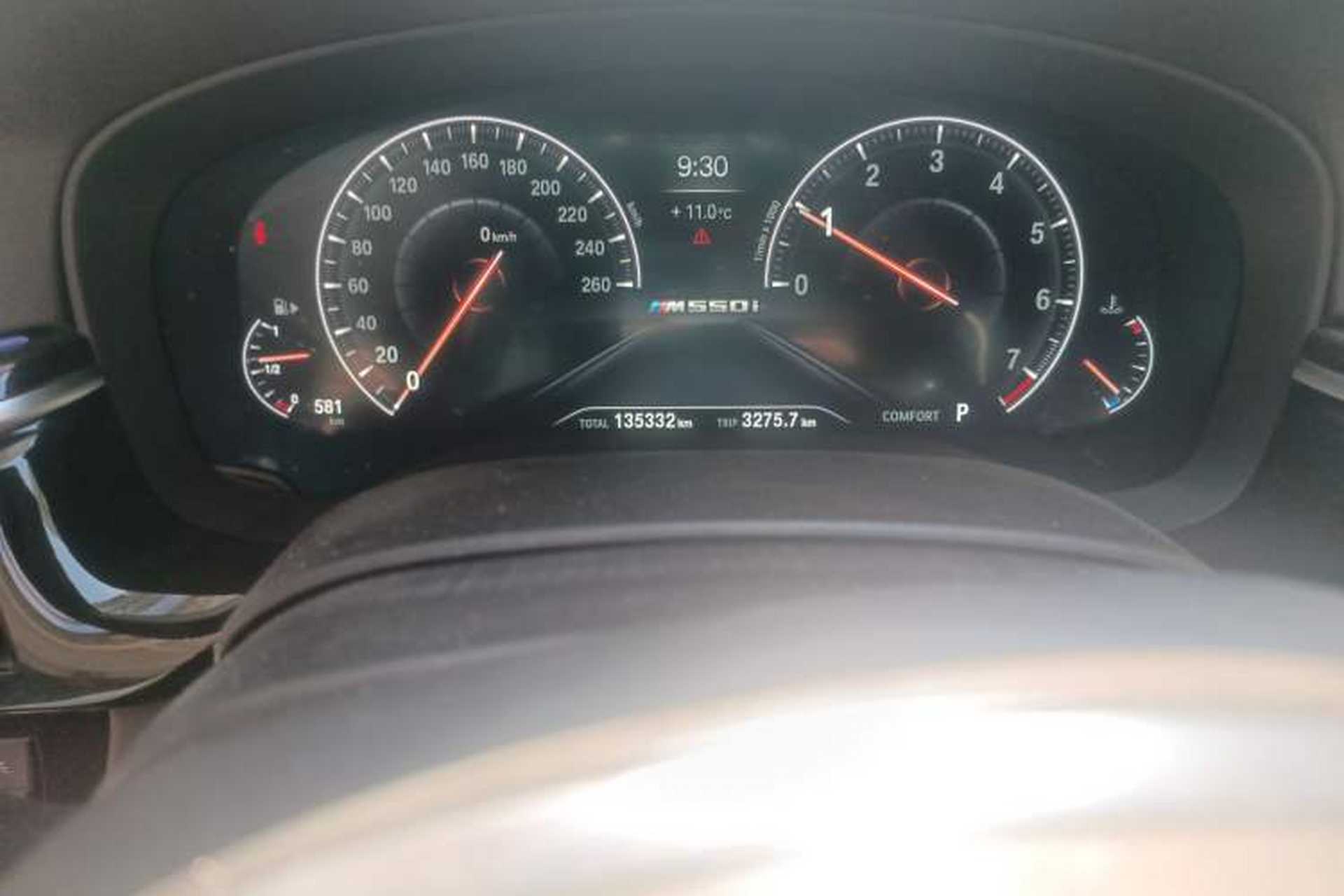 Used BMW 5 Series 2019 Restyled 525Li M Sport Package Odometer Close Up