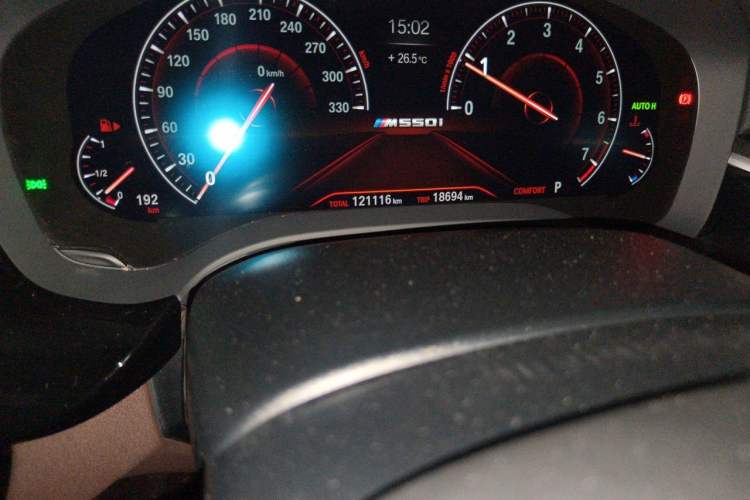 Used BMW 5 Series 2019 525Li M Sport Package Odometer Close Up