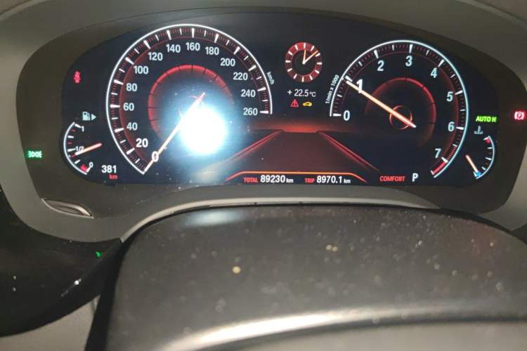 Used BMW 5 Series 2019 530Li Leading Model M Sport Package Odometer Close Up