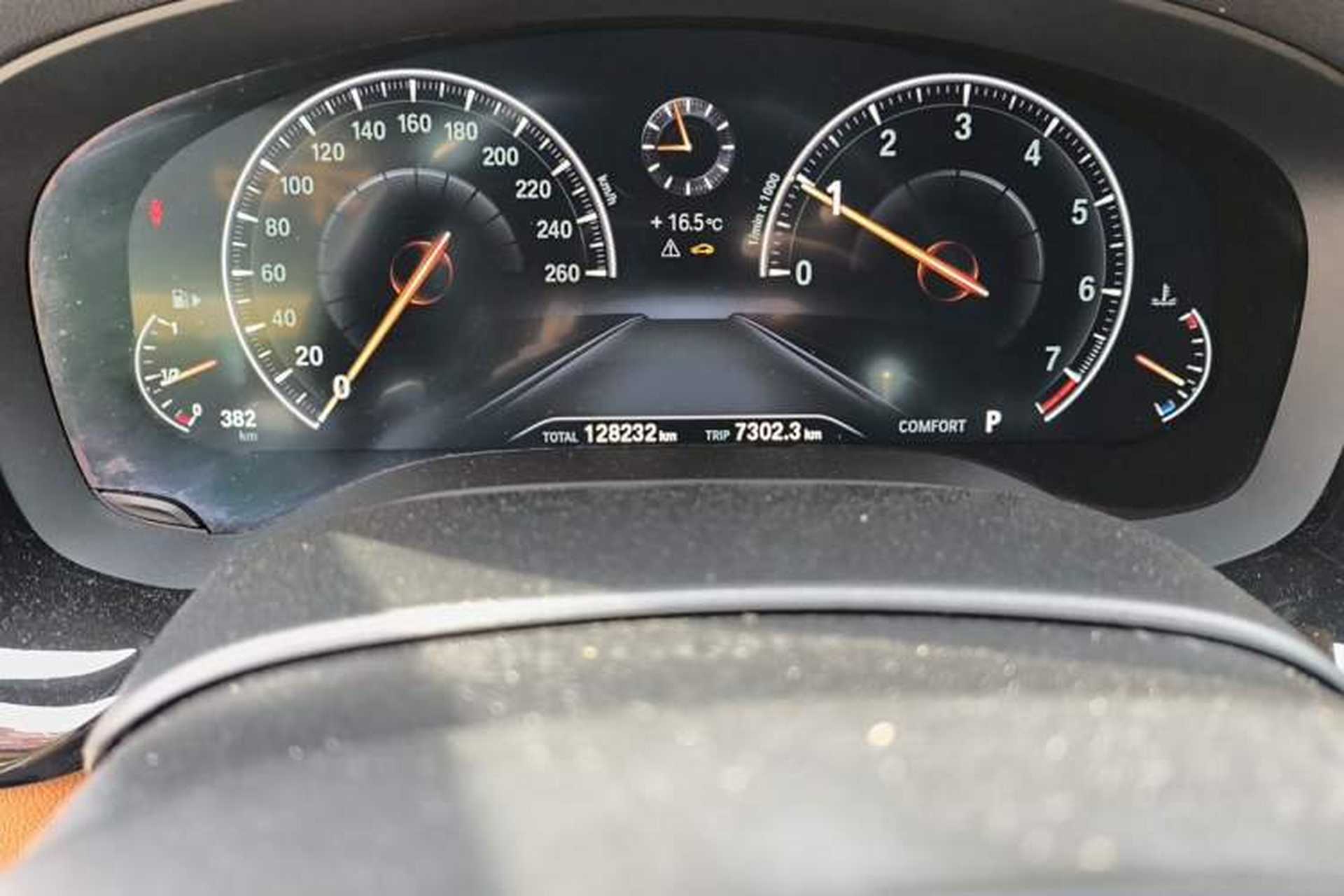 Used BMW 5 Series 2019 530Li Leading Model M Sport Package Odometer Close Up