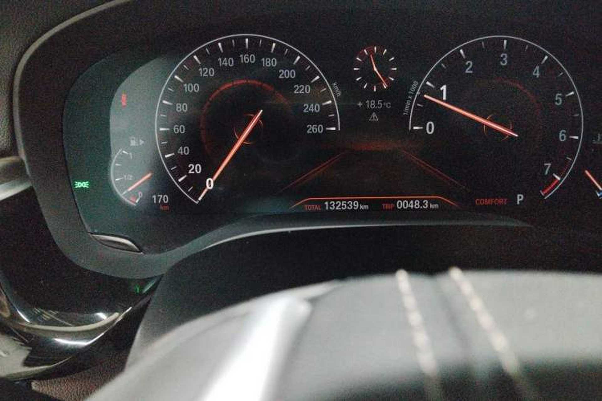 Used BMW 5 Series 2019 530Li xDrive Luxury Package Odometer Close Up