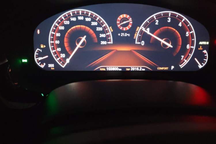 Used BMW 5 Series 2019 525Li Luxury Package Odometer Close Up