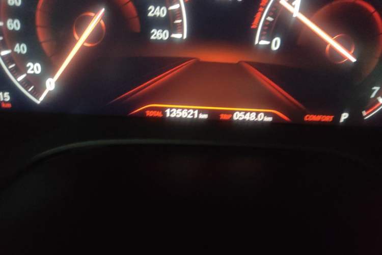 Used BMW 5 Series 2019 530Li Leading Model Luxury Package Odometer Close Up