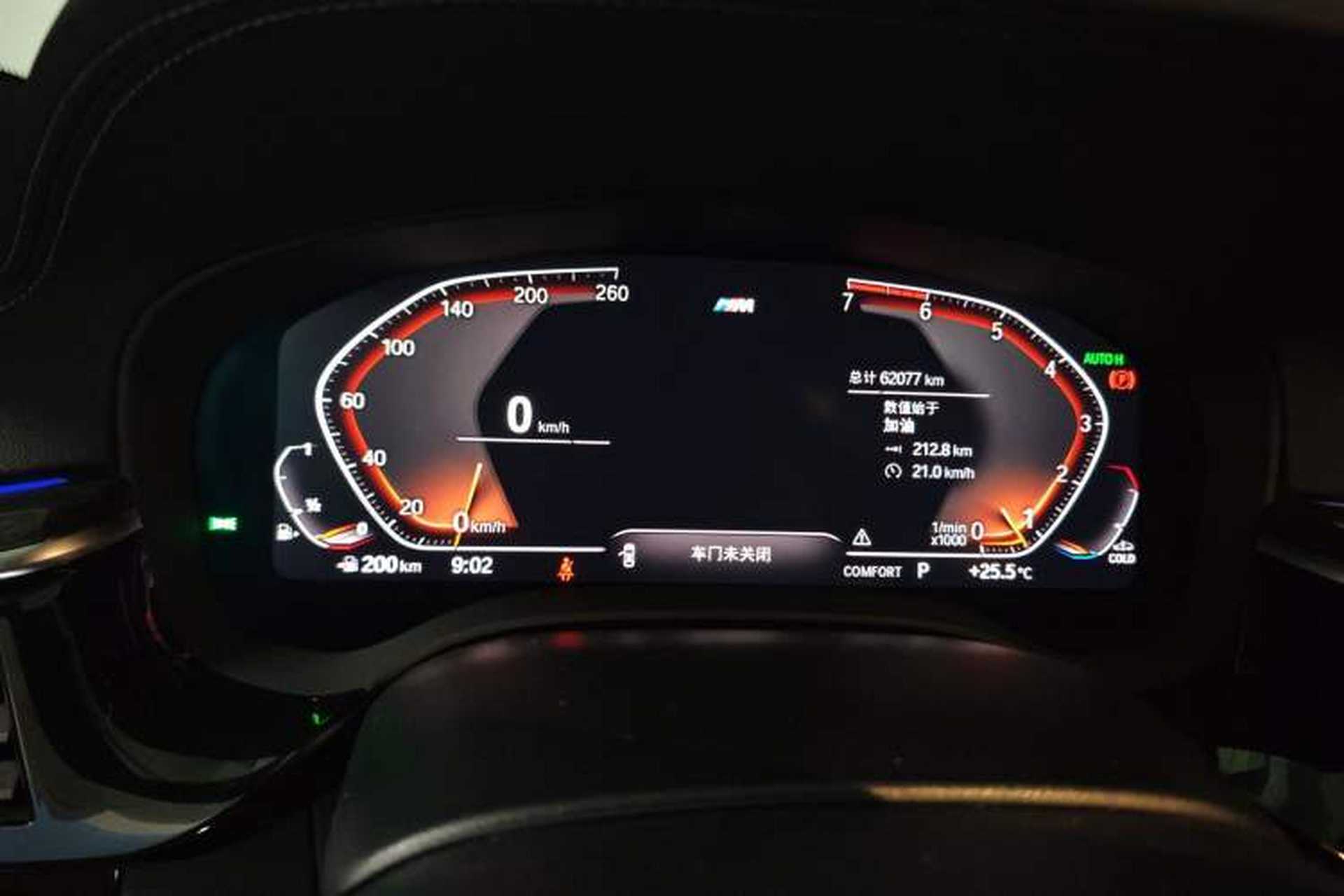 Used BMW 5 Series 2020 530Li Leading Model M Sport Package Odometer Close Up