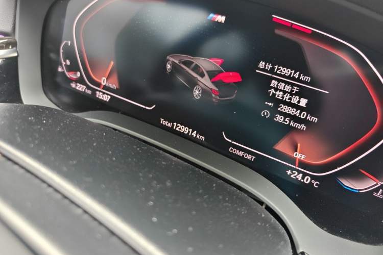 Used BMW 5 Series 2020 530Li Leading Model M Sport Package Odometer Close Up
