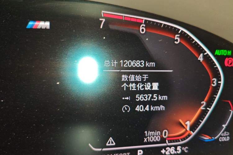 Used BMW 5 Series 2020 530Li Leading Model M Sport Package Odometer Close Up