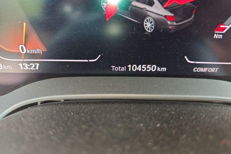 Used BMW 5 Series 2020 530Li Leading Model M Sport Package Odometer Close Up