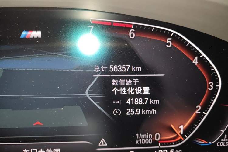 Used BMW 5 Series 2020 530Li Luxury Edition M Sport Package Odometer Close Up