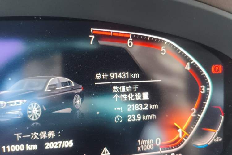 Used BMW 5 Series 2020 530Li Leading Edition Luxury Package Odometer Close Up
