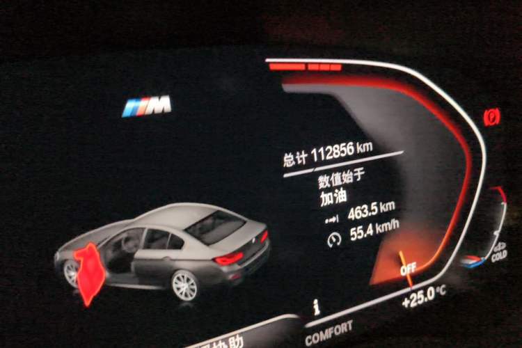 Used BMW 5 Series 2020 525Li M Sport Package Odometer Close Up