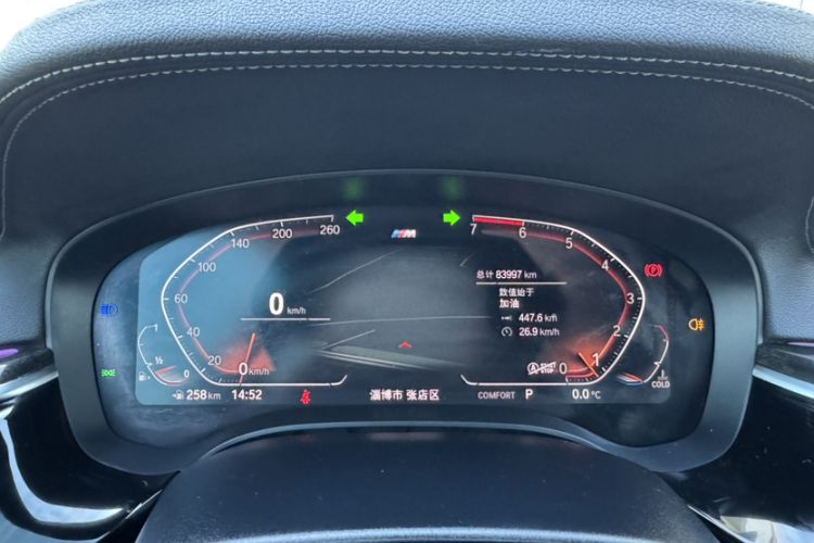 Used BMW 5 Series 2020 530Li Luxury Edition M Sport Package Odometer Close Up