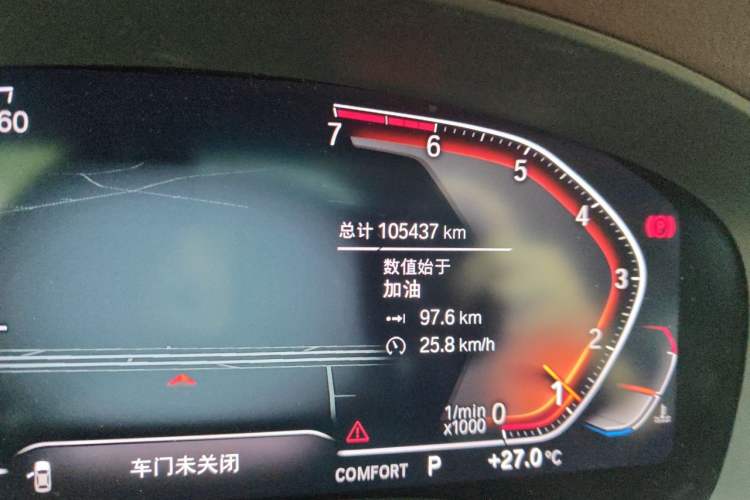 Used BMW 5 Series 2020 530Li Leading Edition Luxury Package Odometer Close Up