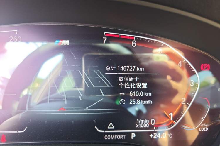 Used BMW 5 Series 2020 530Li Leading Model M Sport Package Odometer Close Up