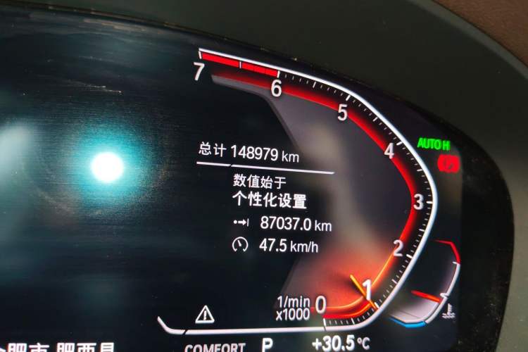 Used BMW 5 Series 2020 530Li Leading Edition Luxury Package Odometer Close Up