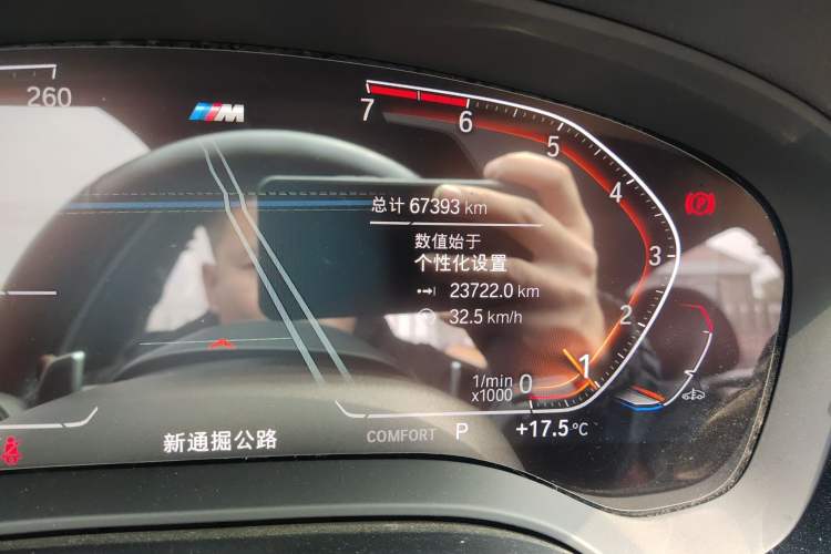 Used BMW 5 Series 2020 530Li Leading Model M Sport Package Odometer Close Up